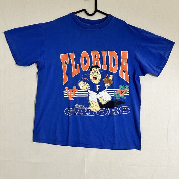 VINTAGE FLORIDA GATORS 1993 THE FLINTSTONES T-SHIRT X-LARGE 90s COLLEGE - Picture 1 of 12